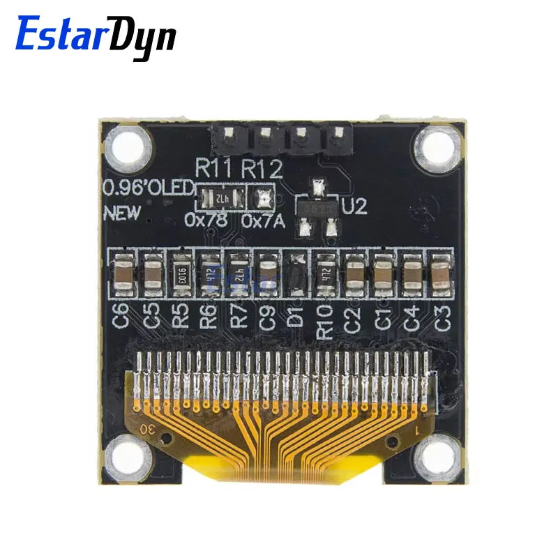 Estardyn DIYUSER 0.96 Inch OLED SSD1306 White/Blue/Yellow 128X64 IIC I2C Serial Display  12864 LCD Screen Board For