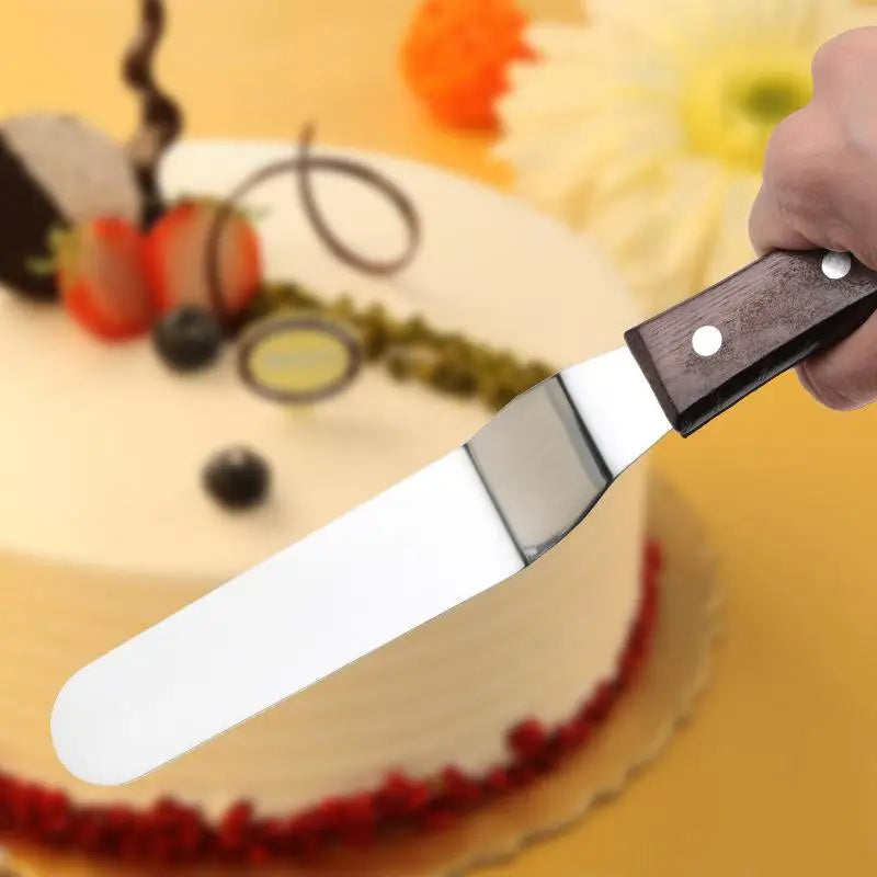 4/6/8/10 Inch Stainless Steel Cake Spatula Butter Cream Icing Frosting Knife Smoother Brush Kitchen Pastry Cake Decoration Tools