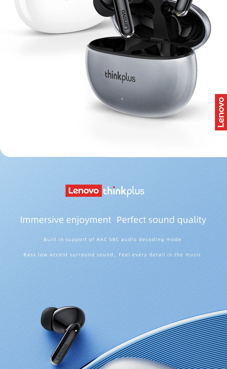 Lenovo Thinkplus XT88 in Ear Bluetooth Earphones with Dual Microphones, Stereo Noise Reduction, Bass HIFI Touch Earbuds