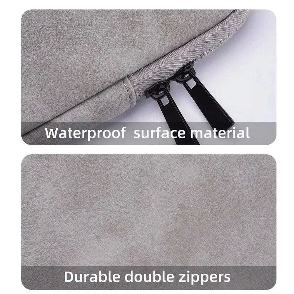 PU Sheepskin Leather Fabric Waterproof Leather 9.7-15.6 inch Tablet PC Carrying Case Protective Notebook Shockproof Cover