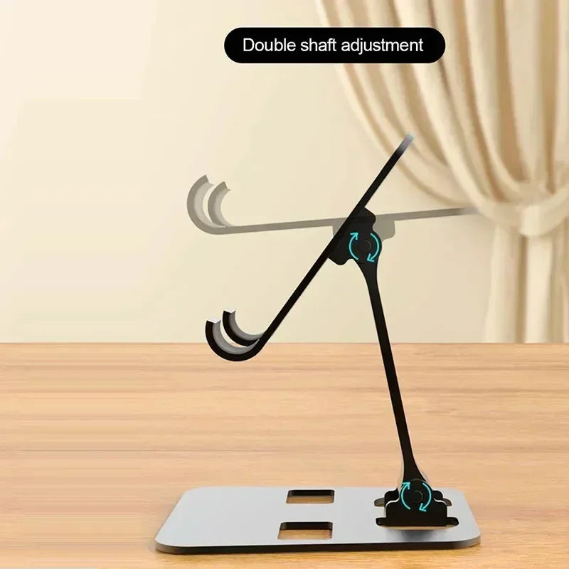 Universal Mobile Phone Holder Foldable Desk Phone Holder Mount Stand For iPhone 12-16 Tablet Desktop Aluminum Alloy Holder