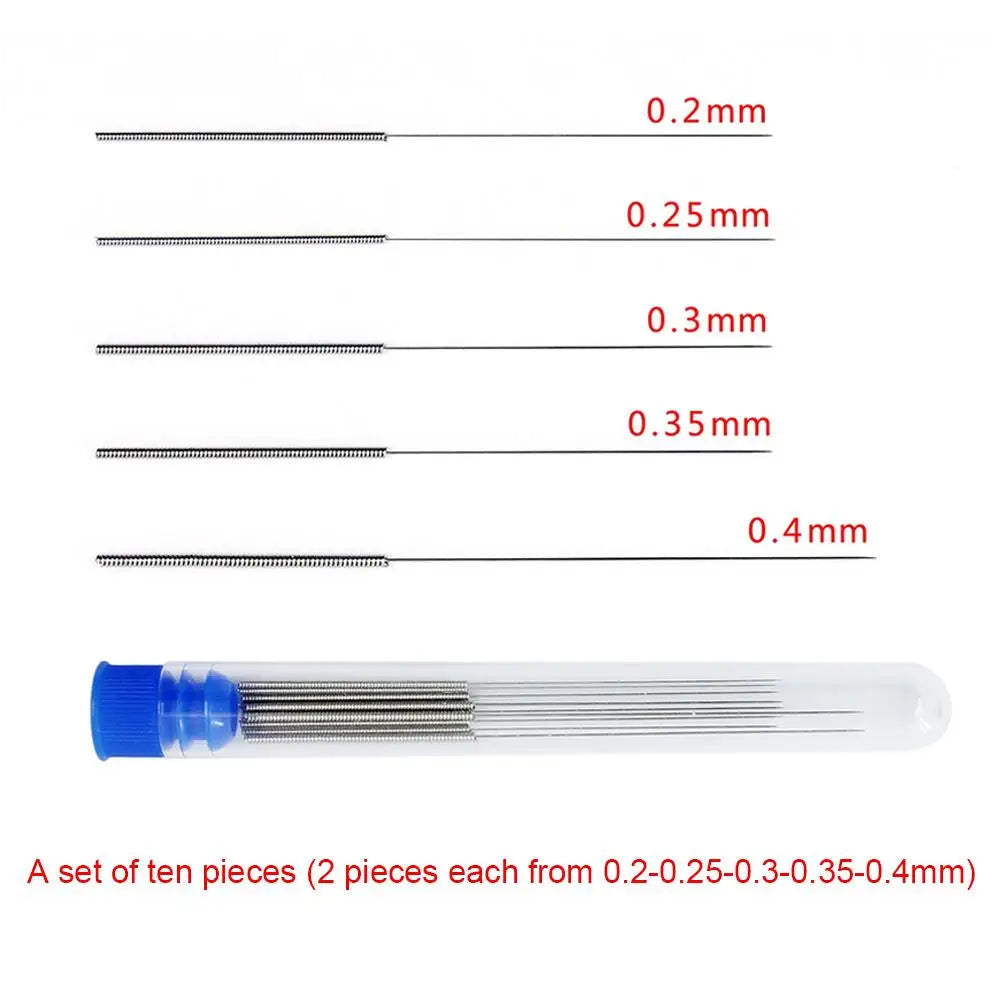 Upgrade 10pcs Cleaning Nozzle Tool Kit - Windshield Wiper, 3D Printer Head, Gas Stove Vent, Showerhead Needle Tube Brush