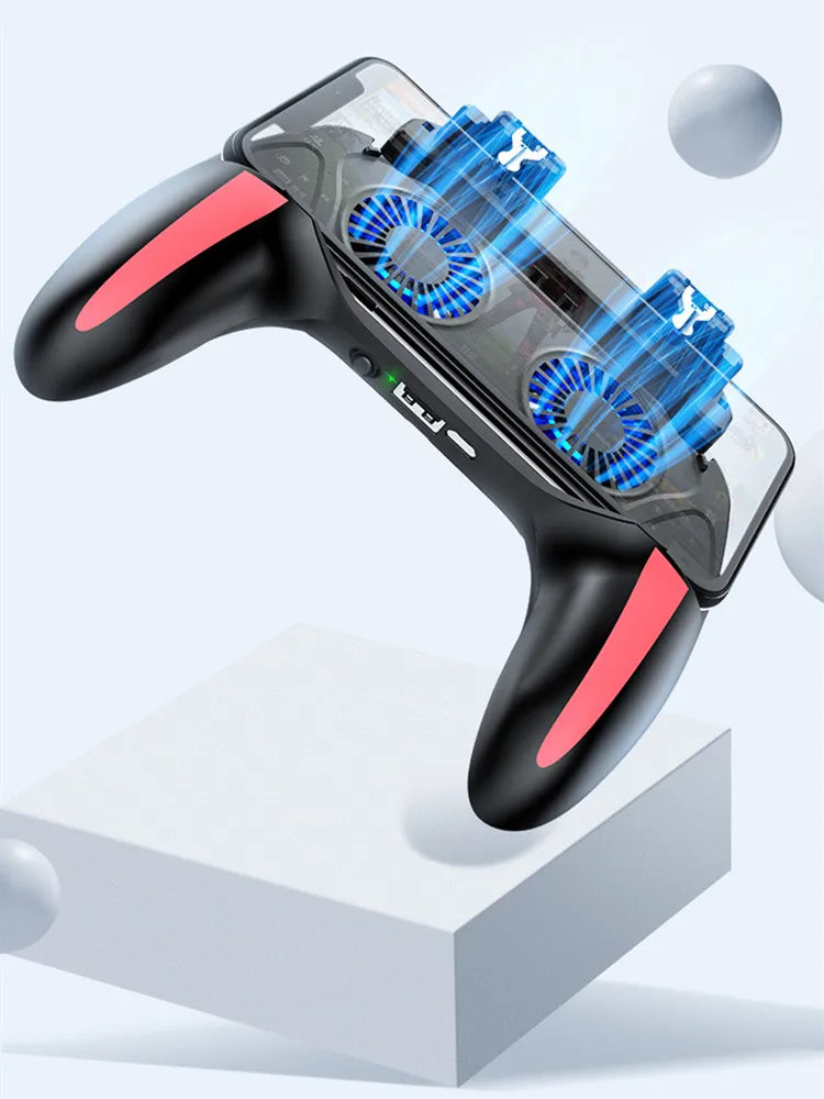 4 Fingers Mobile Phone Game Handle with Radiator Aim Shooting Gamepad Joystick Controller for IOS Android Gaming Accessories