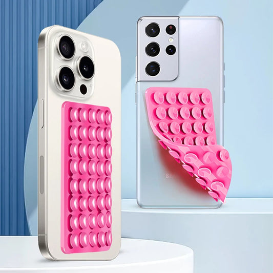 Double Side Silicone Suction Pad for Mobile Phone Fixture Suction Cup Backed Adhesive Silicone Rubber Sucker Pad for Fixed Pad