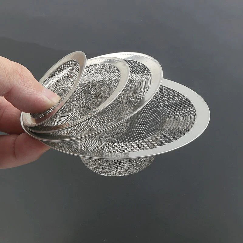 Stainless Steel Bathroom Drain Filter Net Screening Sink Drain Strainer Shower Hair Catchers Stoppers Kitchen Accessories