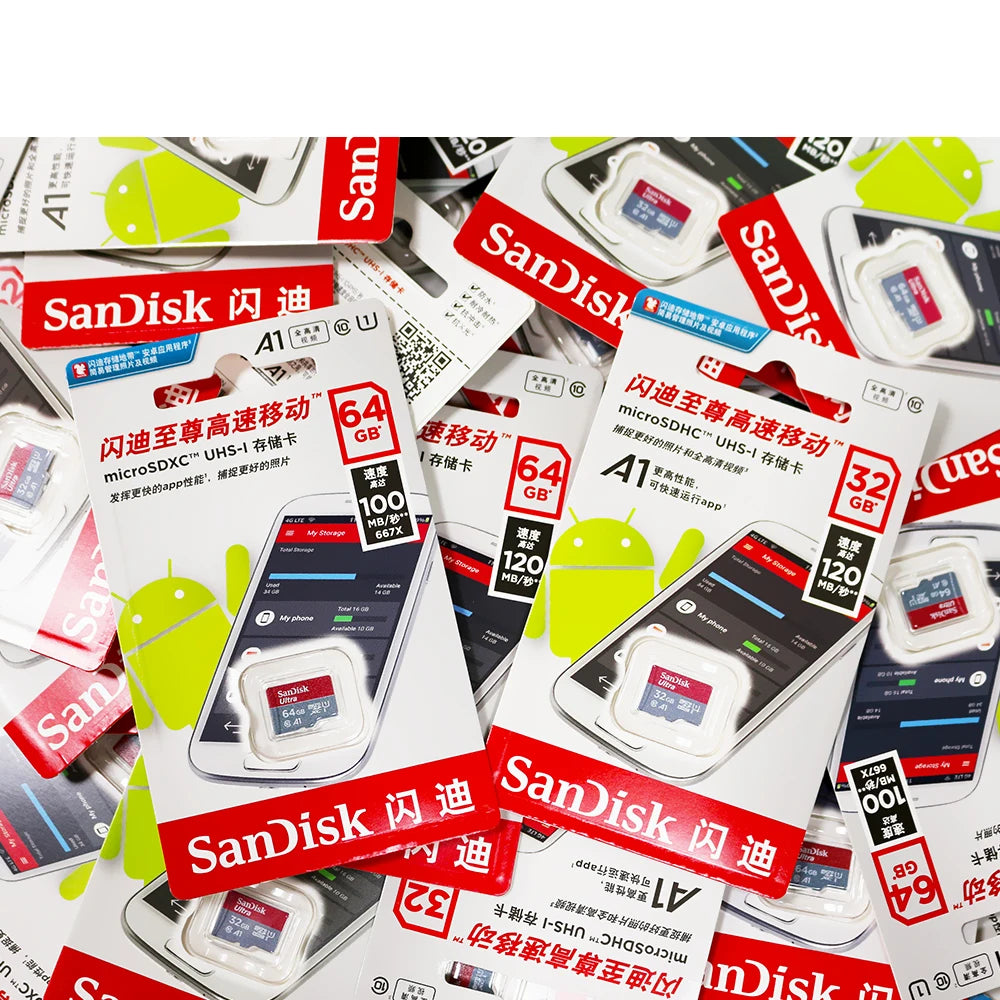 Ultra Micro TF Card 128GB 32GB 64GB 256GB - Mini SD TF Flash Memory Card for Phone SD/TF Dual Compatibility