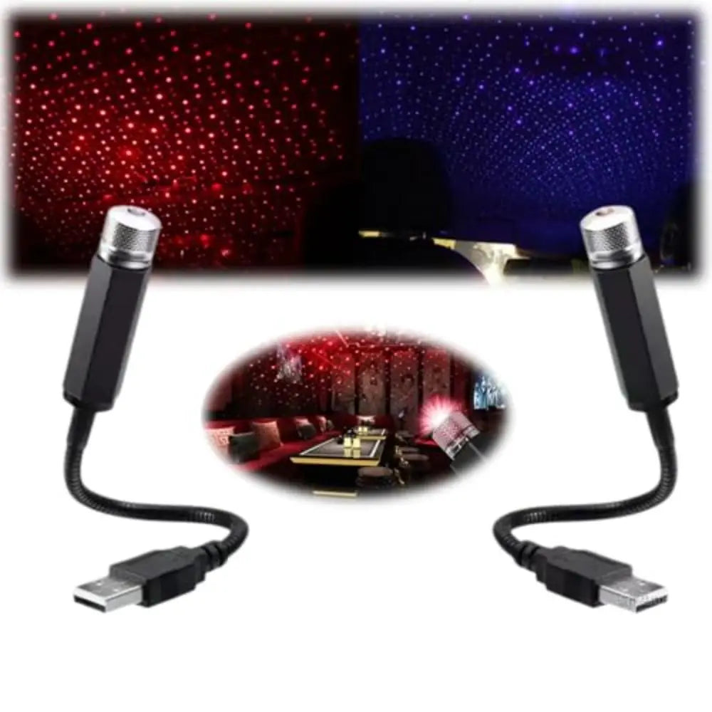 New Mini Car Roof Star Sky Lamp Plug And Play Interior Ambient Car Ceiling Star Lights USB LED Ceiling Spotlight Home