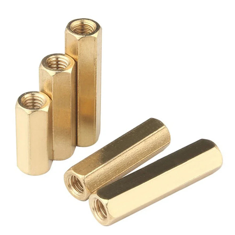 M2-M6 Double Pass Hex Brass Female Standoff Pillar Stud Mount Spacer Hexagon PCB Motherboard Nut Hollow Support Customize
