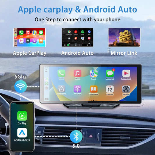 Pionray 10.26 Android Auto Universal Portable CarPlay for Car Screen Car Radio Video Wireless Carplay Screen for Apple