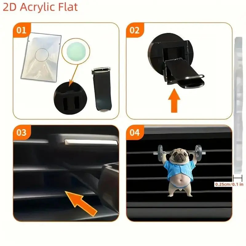 2D Diffuser Vent Outlet Perfume Clips for Aromatherapy, Air Freshener and Car Interior Decoration