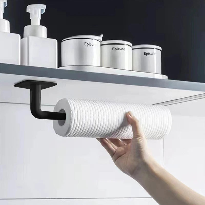 2/4PCS No Punching Strong Paste Hook Shelf Hat Rack Adhesive Hook