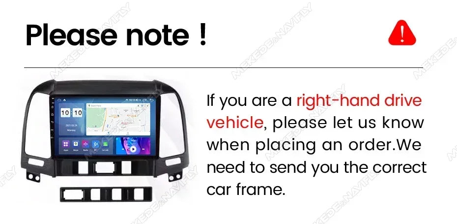 MEKEDE &NAVIFLY Android 14 Wireless Carplay Auto Car Radio for Hyundai Ix45 Santa Fe 2006 - 2012 Multimedia Player GPS FM Stereo