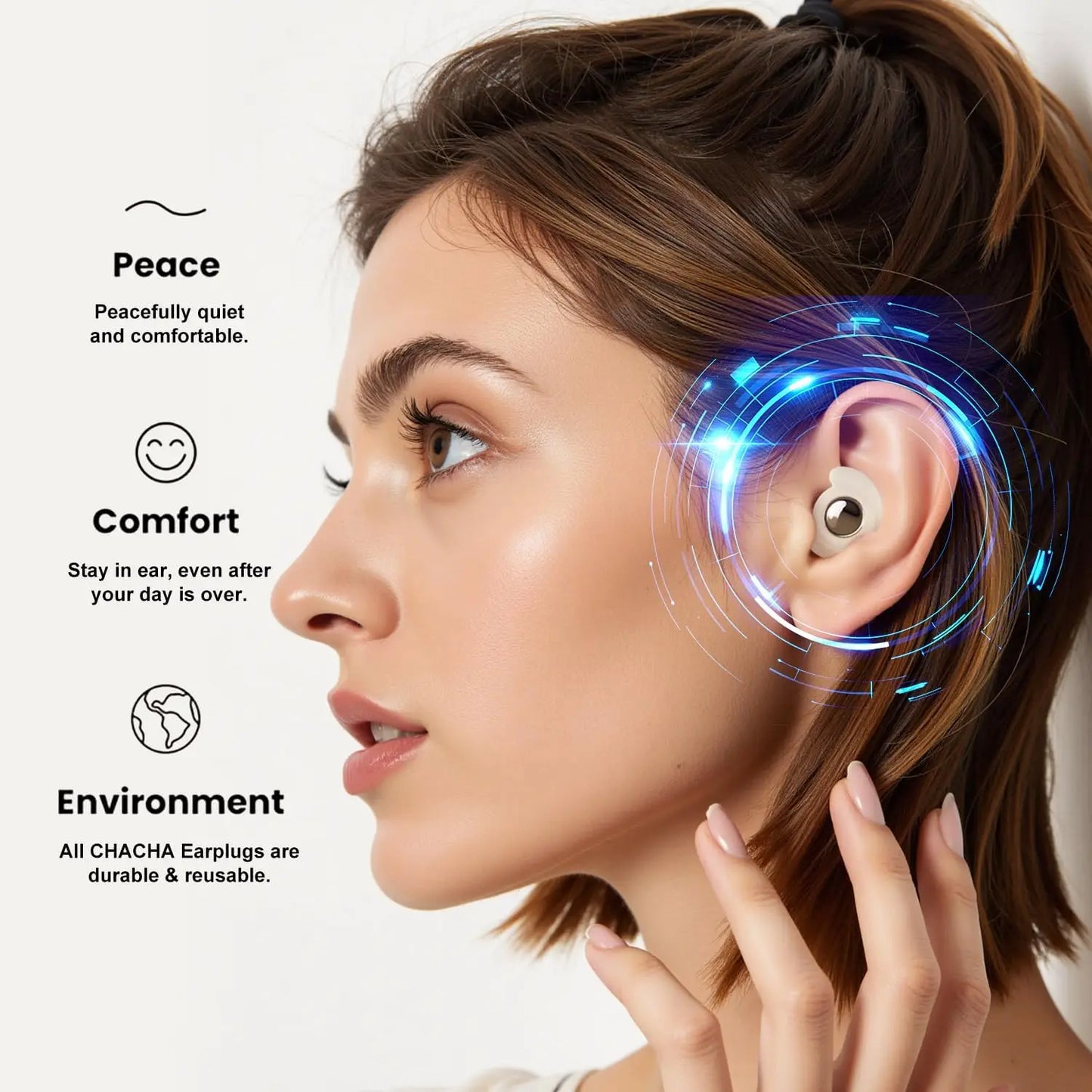 Eayburst Silicone Ear Plugs for Sleeping Ultra Comfortable Reusable Earplugs with Noise Cancelling Hearing Protection Earplug