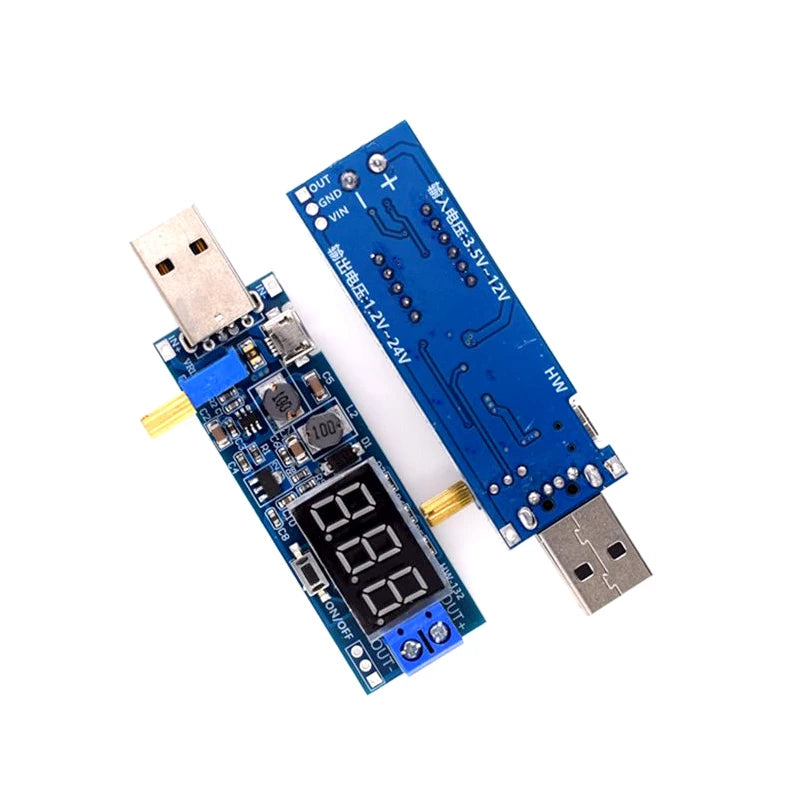 Boost Buck Converter micro USB Step UP / Down Power Supply Module DC-DC 5V to 3.3V / 12V Adjustable Out DC 1.2V-24V