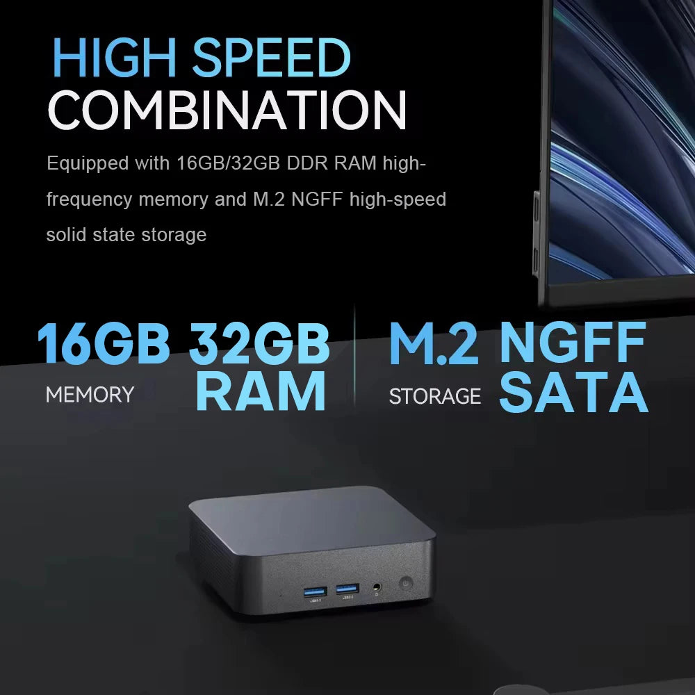 2026 Intel N150 Mini PC Windows 11 Intel Core i9 10980HK 16GB 32GB RAM Pocket Desktop PC 1TB 2TB SSD WiFi6 4KHD Gaming Computer