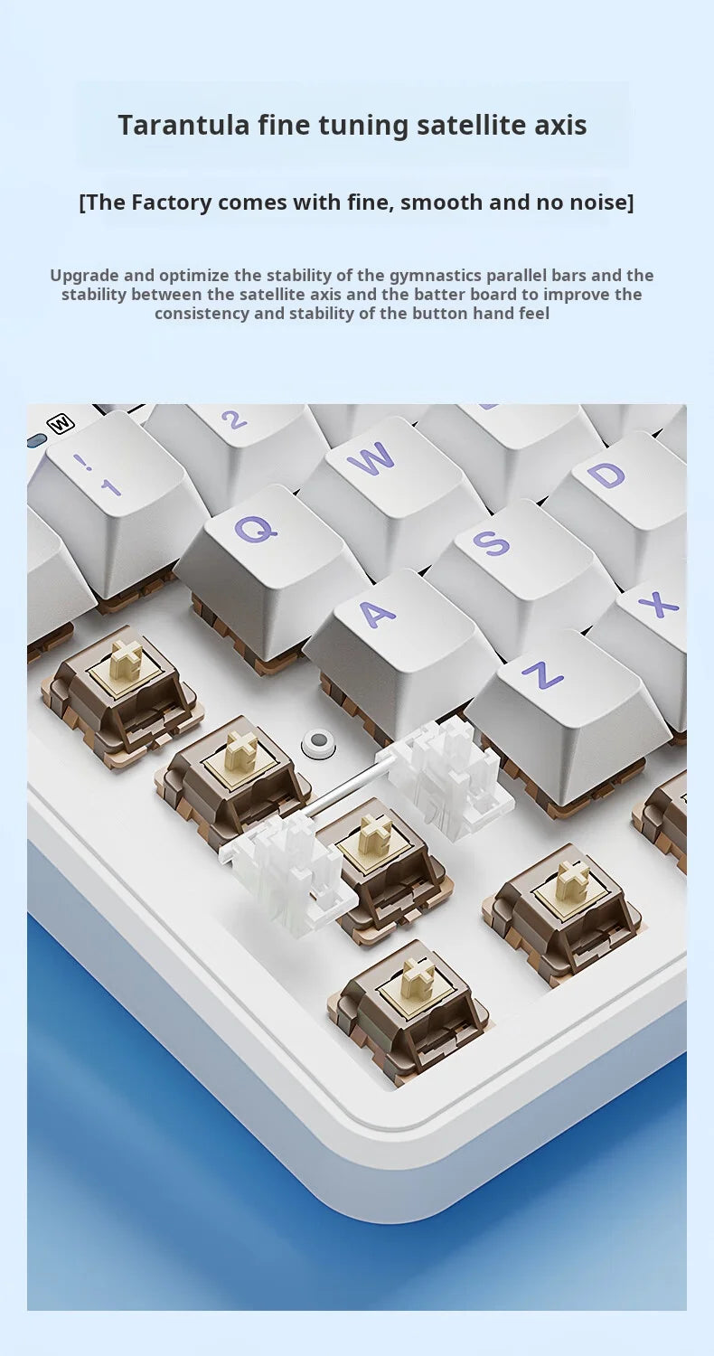 AULA F108Pro/F108 Wireless Bluetooth tri-mode connection, multi-functional display, Gasket structure, RGB lighting effects