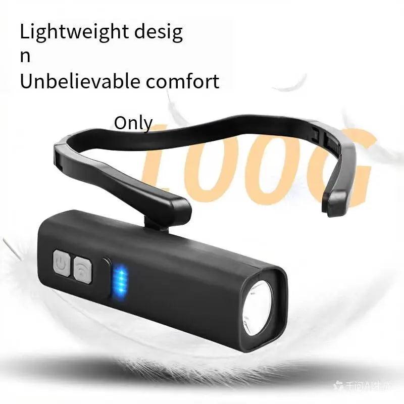 Rechargeable Waterproof Ear Clip Headlamp Bright LED Headlight for Fishing Hiking Running Cycling Outdoor Activities