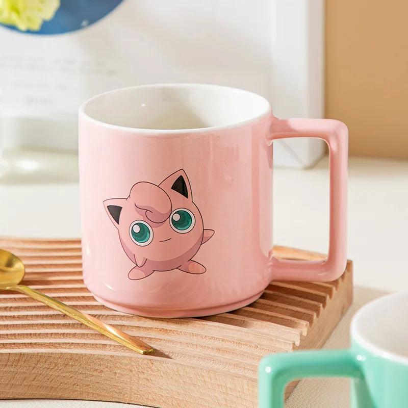 New Cartoon Pokemon Pikachu Mug Breakfast Milk Cup Cute Drink Tableware Ceramic Coffee Cup Gift Dessert Kawaii Drinkware Kitchen