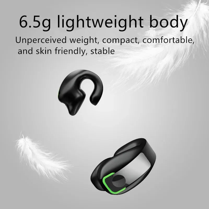 STTKGZD Earphone Clip Wireless Bluetooth Headphone Bone Conduction Headset High Quality TWS Auriculares Sport Noise Canceling