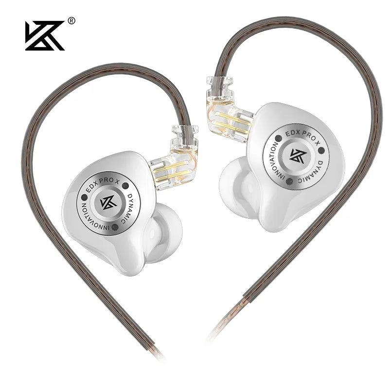 KZ EDX PRO X IEM Earphones Dynamic Drive HiFi Deep Bass Sound Earbud Sport Music Noise Cancelling Headset with Detachable Cable