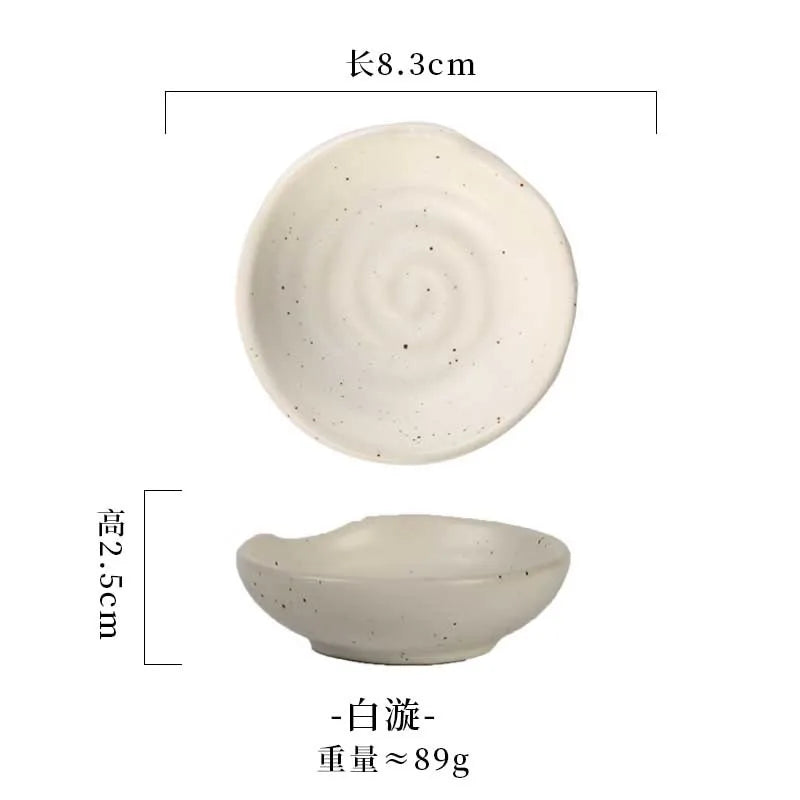 Sweet Ceramic Sauce Dishes Sushi Plate Tableware Japanese Style Spice Soy Vinegar Dessert Mini Sauce Bowl Porcelain Kitchen Supp