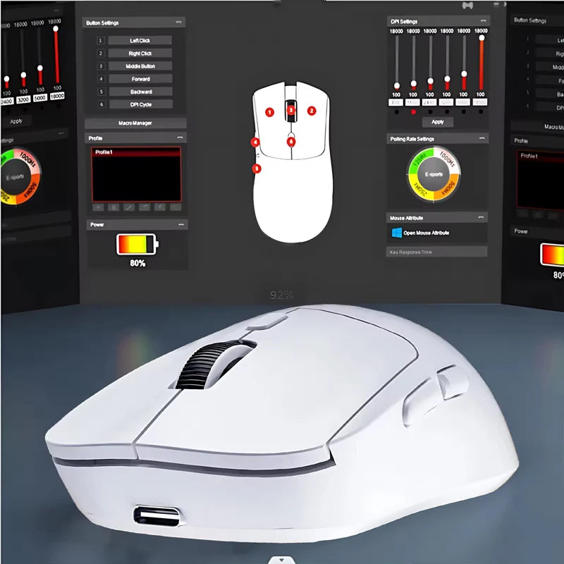 M348 2.4G Wireless Mouse Rechargeable 500mAh Bluetooth-Compatible Mouse Gamer Bluetooth Mouse For Laptop/Notebook/iPad/Tablet