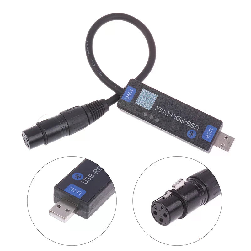USB-RMD-DMX Mobile App DMX Dialer Stage Light Wireless Bluetooth DMX Controller Tool Only Supports Android Devices