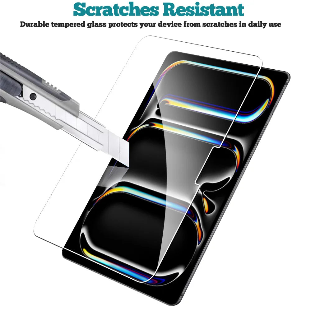 2Pcs Tempered Glass Screen Protector For ipad Pro Air 13 11 2024 M4 M2 Air 5 4 Pro 12.9 11 M3 M5 2025 2026 Film