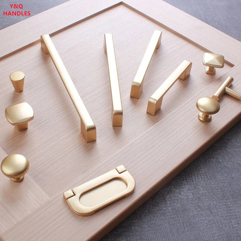 Handles Drawer Cabinet Furniture Kitchen Handles for Cabinet Knob Door Drawer Furniture Kitchen Knob Golden Simplicity Hardware