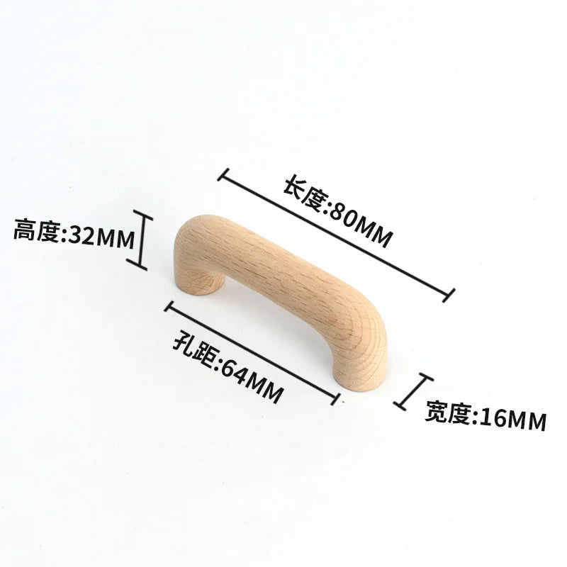 VARMSTUGA Kitchen Cabinet Handle Drawer Solid Wood Furniture Wooden Door Drawer Knobs Cupboard Handles for Furniture