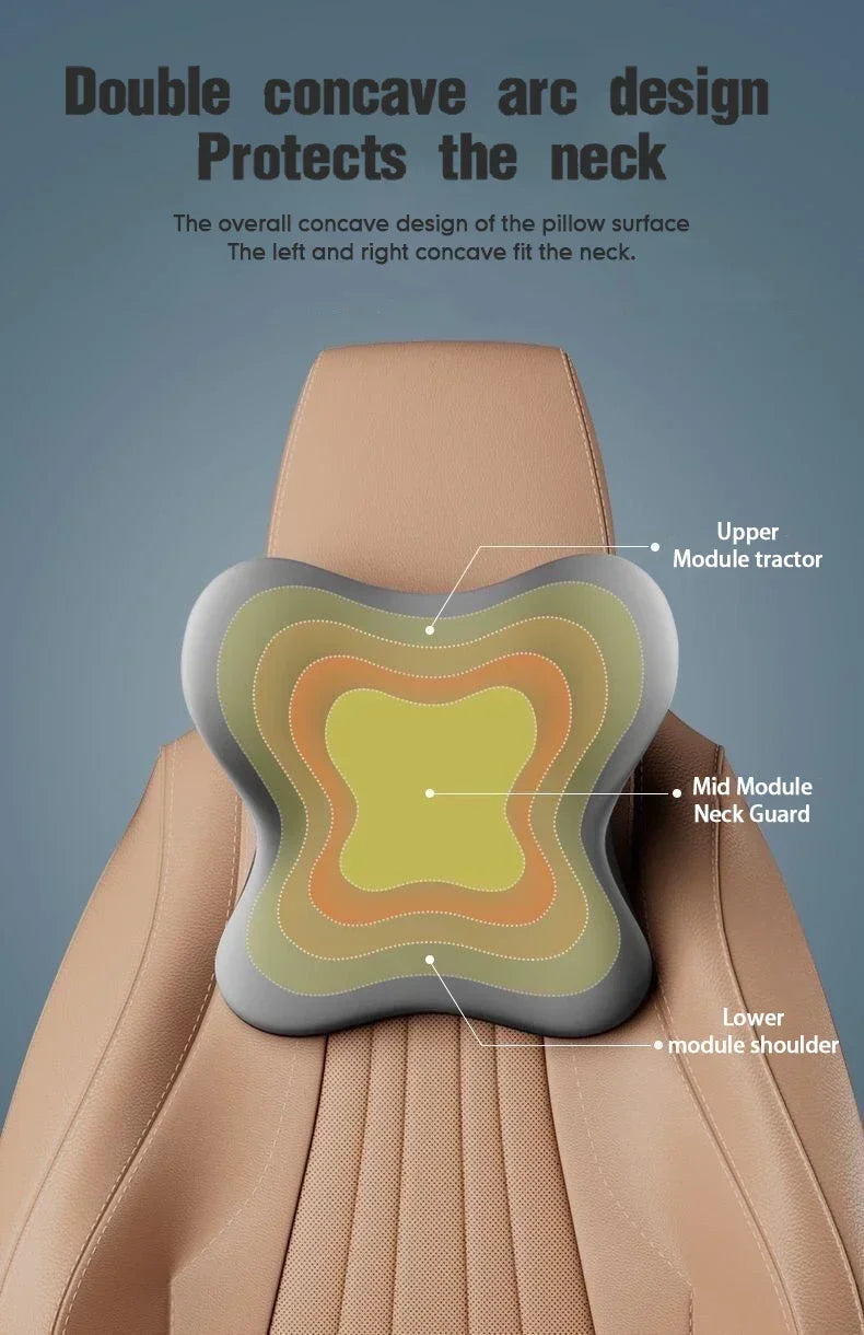 Car Headrest/1pc Lumbar Pillow 100% High Rebound Imported Memory Foam Car Neck Pillow Waist Support High End Car Seat Pillow