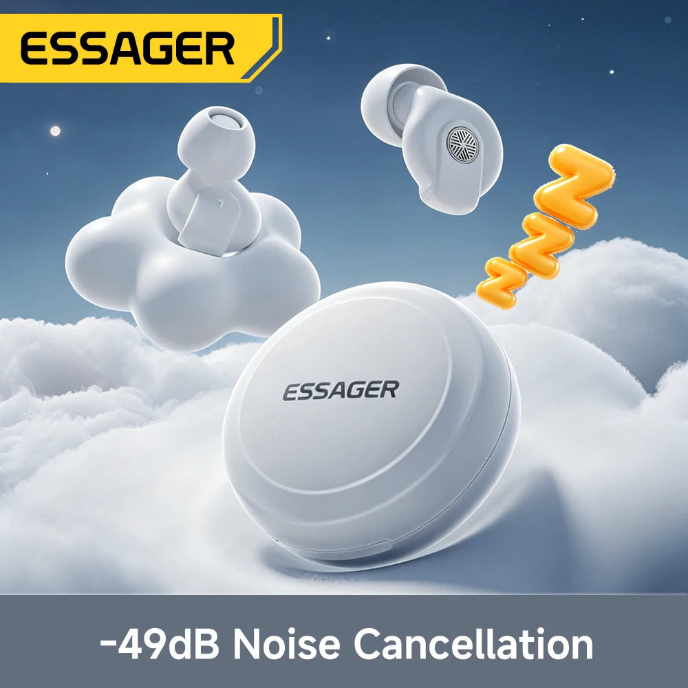 Essager Noise-canceling Sleep Earplugs 45-49dB Anti-Noise Hearing Protection Silicone Soft Earplug for Sleep Work Study Travel