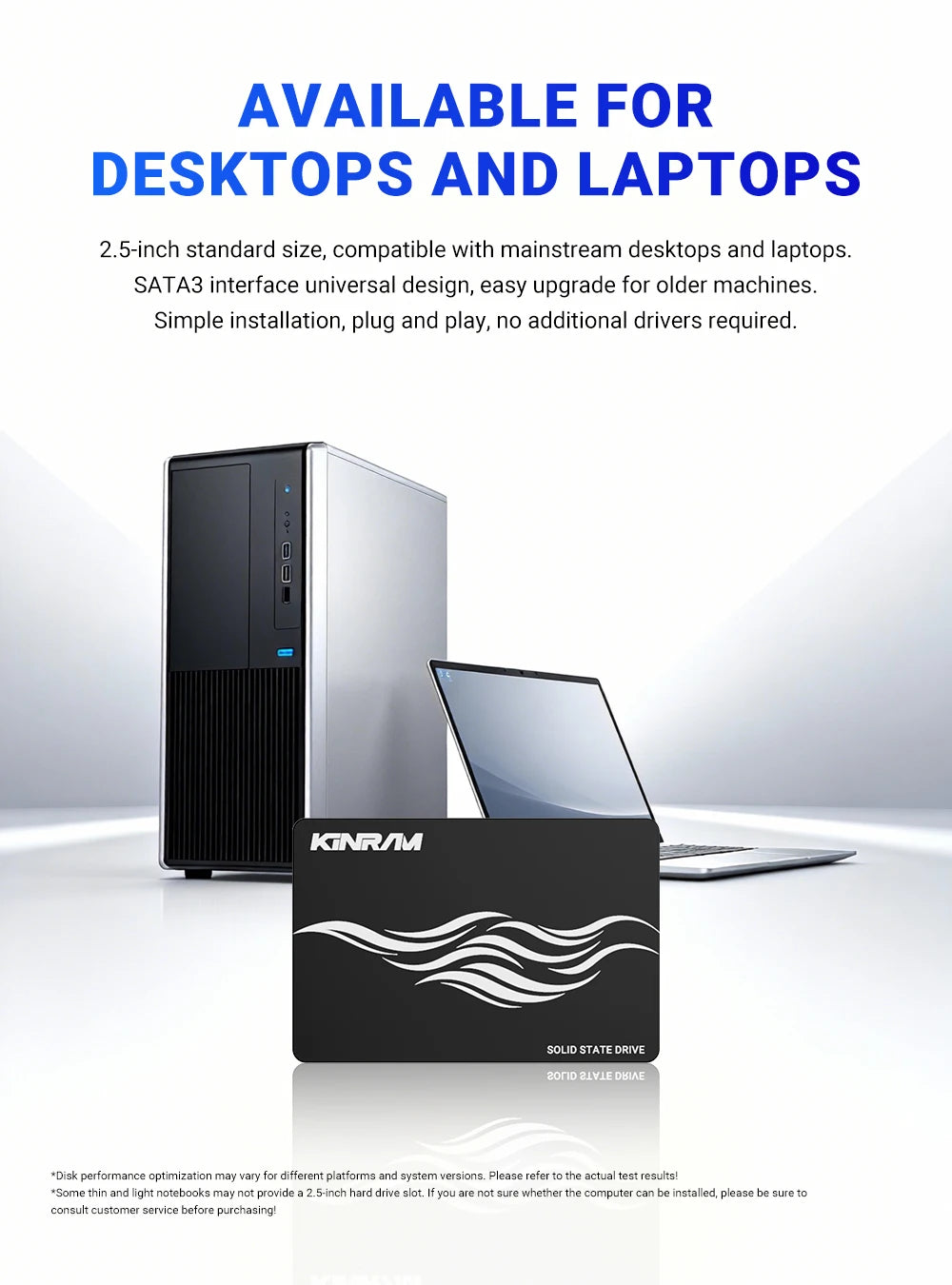 KinRam 2.5 SATA 3 SSD 512GB SSD 256GB 240GB Laptop Hard Disk 120GB 128GB 1TB Internal HDD 64GB Solid State Drive For PC Desktop