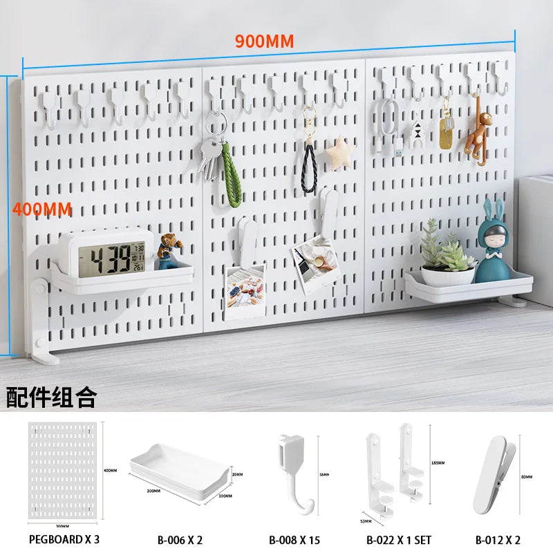 The Ultimate Modular Desk System | Plastic Pegboard Organizer Lets You Combine Hooks, Bins, Shelves & Baskets Freely
