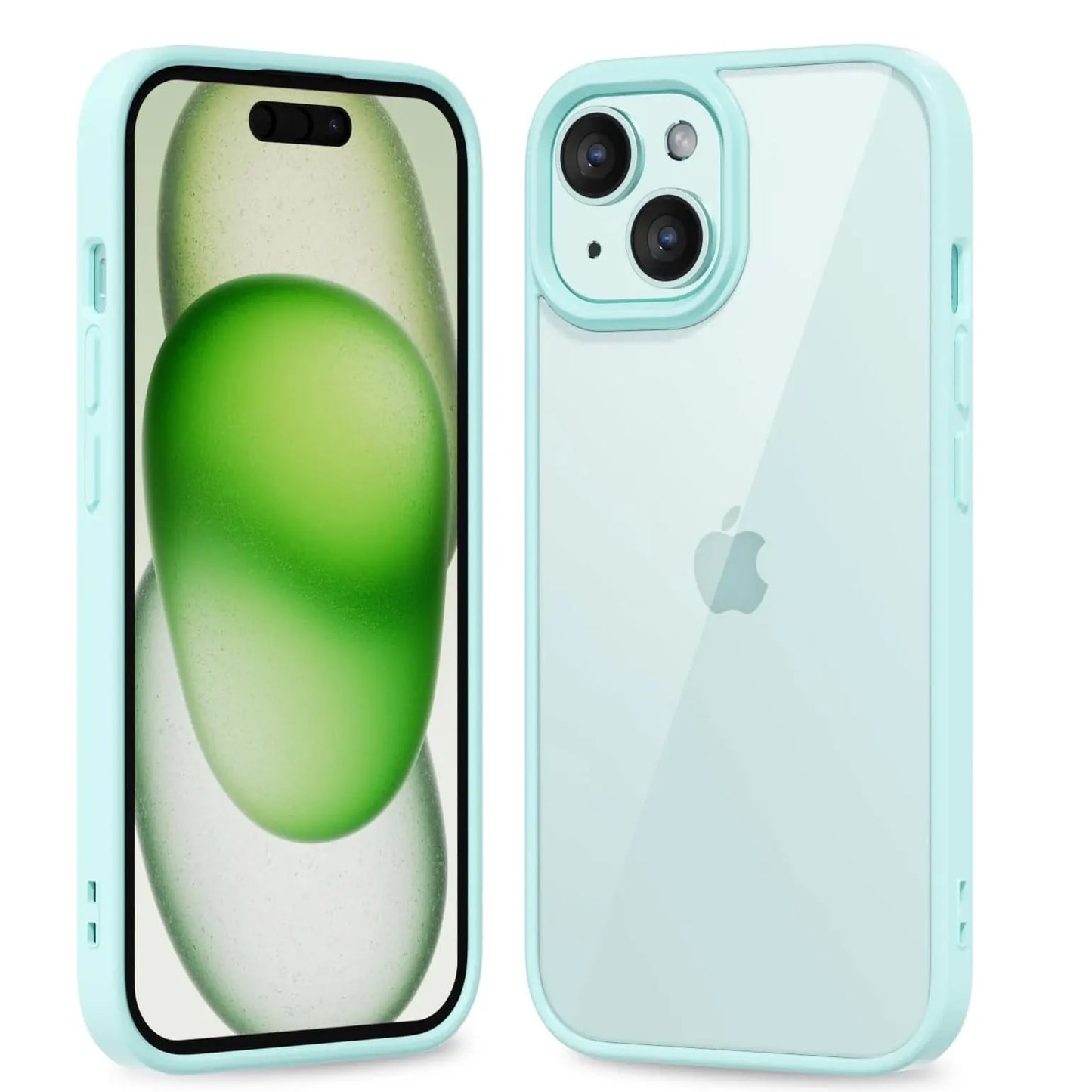 Colour Back Transparent Shockproof Phone Case for iPhone 16 15 14 13 12 11 Pro Max 7 8 Plus XR Xs 12 Mini Silicone Bumper Cover