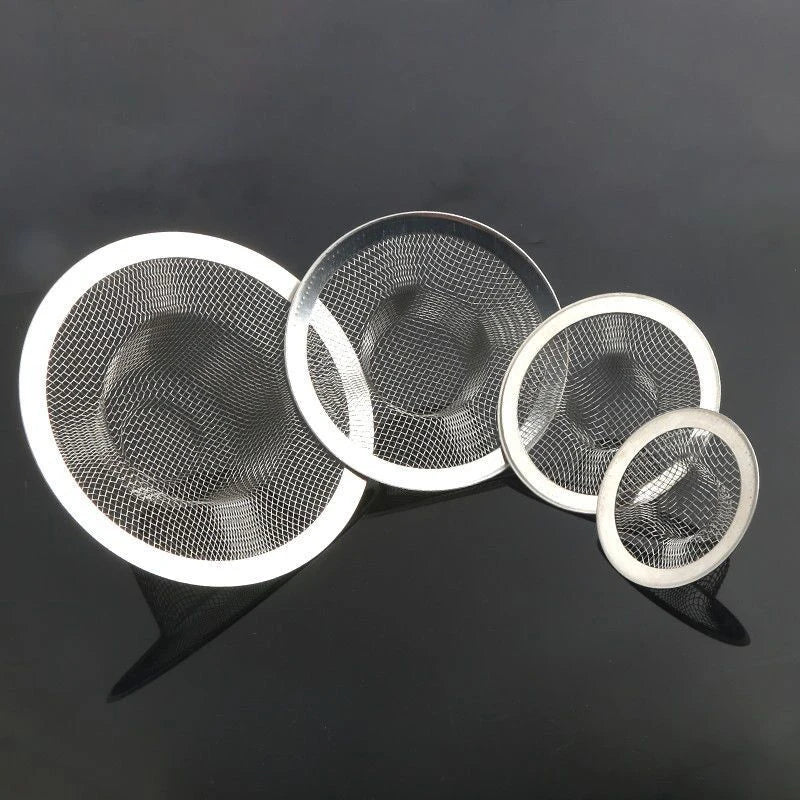 Stainless Steel Bathroom Drain Filter Net Screening Sink Drain Strainer Shower Hair Catchers Stoppers Kitchen Accessories