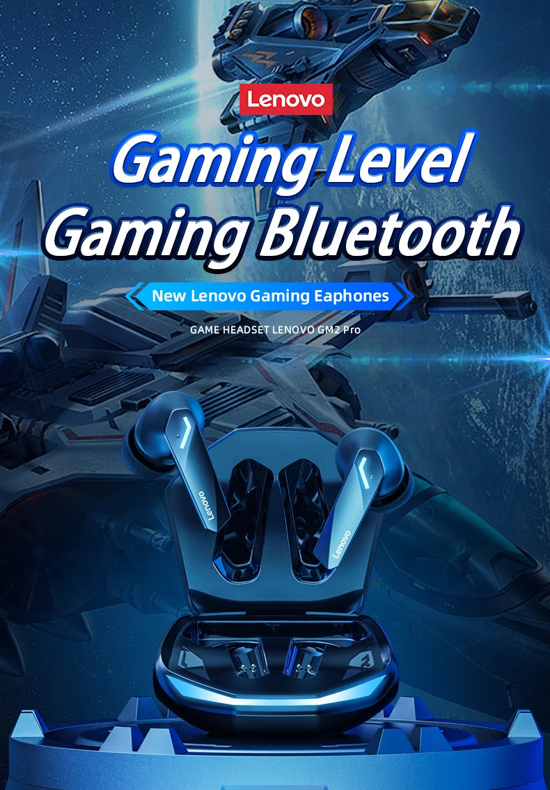 Lenovo GM2 Pro TWS Wireless HIFI Stereo Headset Low Latency Headphones Gaming Music Dual Mode Earbuds Music Sport Headset