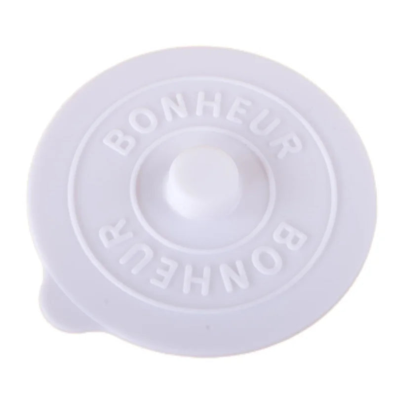 Simple Solid Color Concave Embossed Letter Silicone Rubber Integrated Cover Creative Water Cup Dust Cup Lid Round Cold Mug Lid