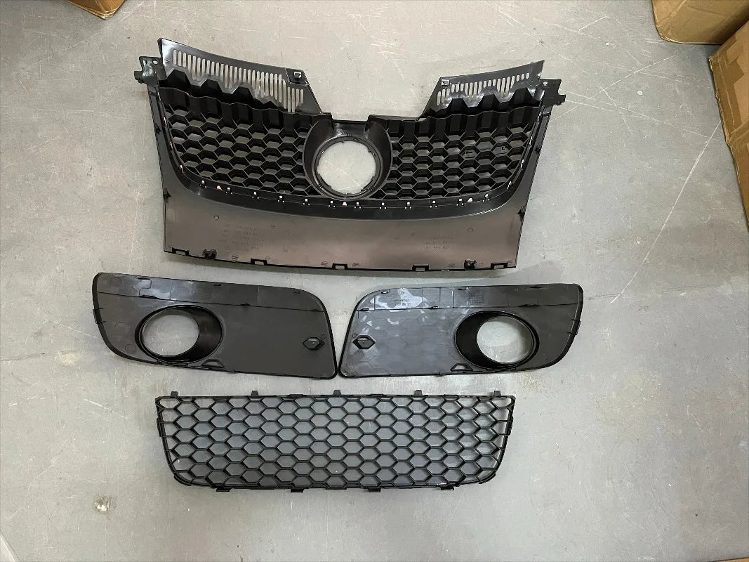 For  VW MK5 2006 2007 2008 2009 Jetta GLI GTI Front Bumper Grille Honeycomb Style Grille Set of 4 Center Grill BodyKits Autopart