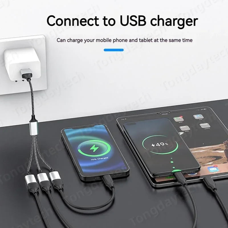 4-Port Type C USB Hub Fast Data Transmission OTG Adapter Multi Device Extension for Computer Laptop