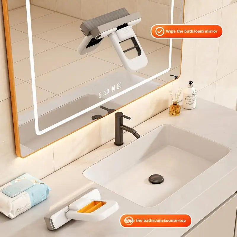 Household Cleaning Brush With Handle Dish Soap Bathroom Kitchen Tub Thicken Scrubbing Sponge Wipe Durable Tools Accessories