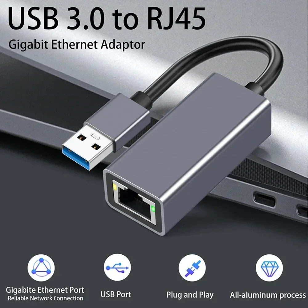 USB C Ethernet Adapter 1000Mbps RJ45 Network Card USB 30 for MacBook PC Windows XP 7 Android Lan Internet Cable