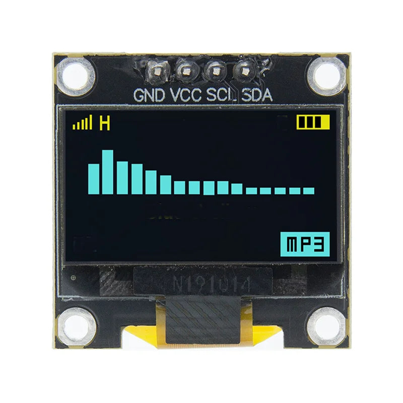0.96 inch IIC Serial 4pin White/Blue/Yellow Blue/Yellow OLED Display Module 128X64 12864 LCD Screen Board for arduino oled