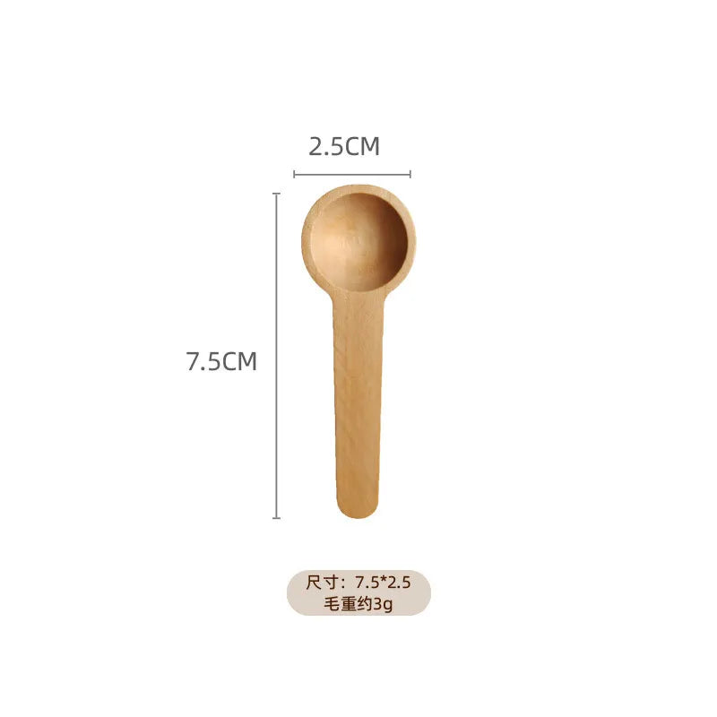 5Pcs Mini Wooden Spoons Kitchen Cooking Seasoning Honey Bean Salt Spice Jars Measuring Scoops Coffee Tea Spoon Tableware