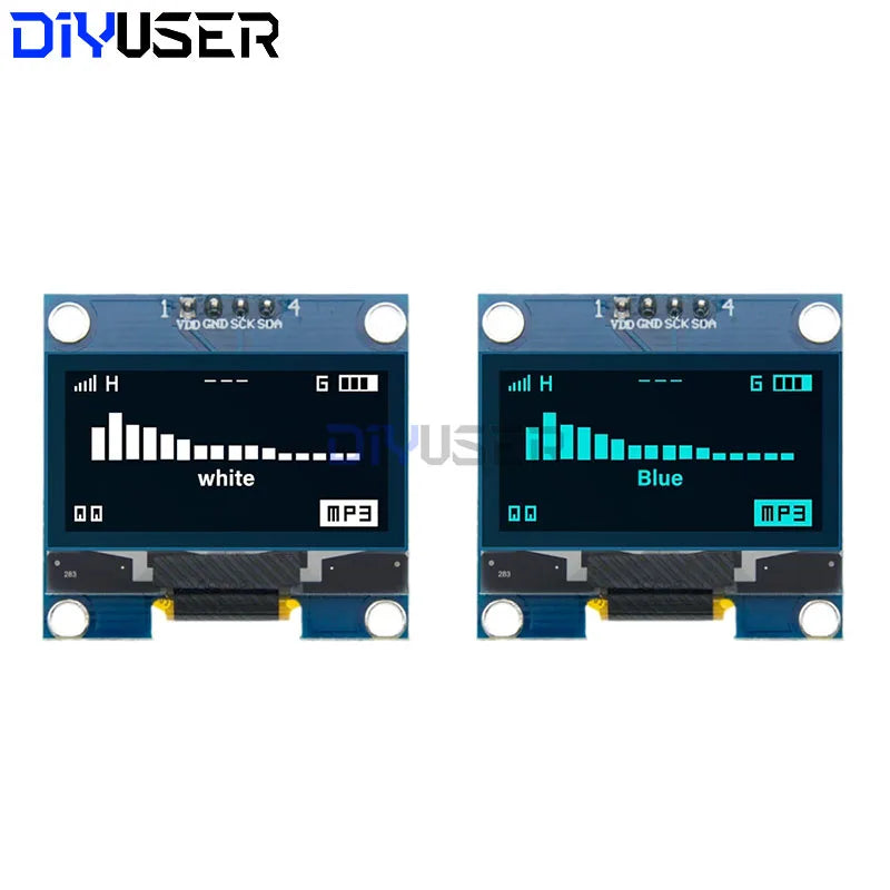 1.3" OLED LCD Display Module SH1106 128X64 IIC I2C SPI White/Blue Color Screen Breakout Board for