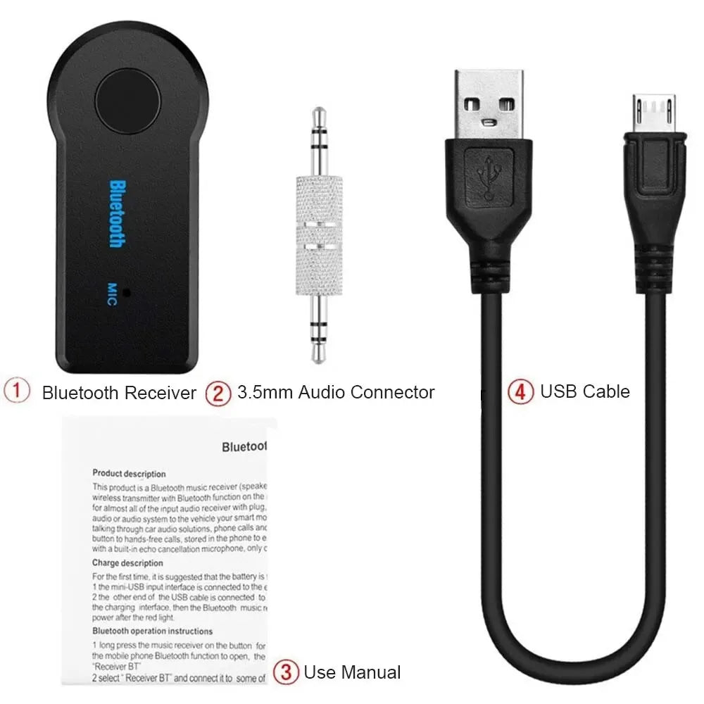 3.5mm Jack Wireless Bluetooth Transceiver Adapter Car Bluetooth 5.0 Receiver For Car Kit Music Audio Aux A2dp Earphone Receiver
