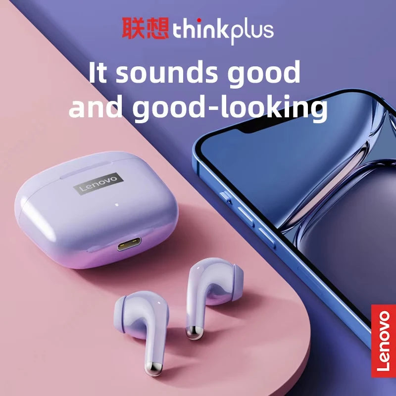 NEW Lenovo LP40 Pro TWS Bluetooth 5.3 Quick Connect Earphones  Ergonomic  Design  Headphones Powerful Transmission Speed Headset