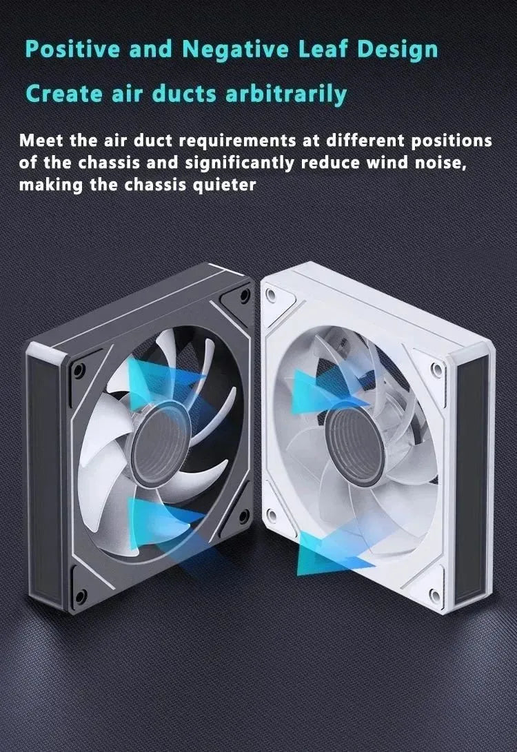 LDPCSJ PRISM 4 RS 12cm ARGB 4 Pin Computer Case Fan Quiet Cooling 12V Large Air Volume 1200RPM for Desktop Gaming PC Build