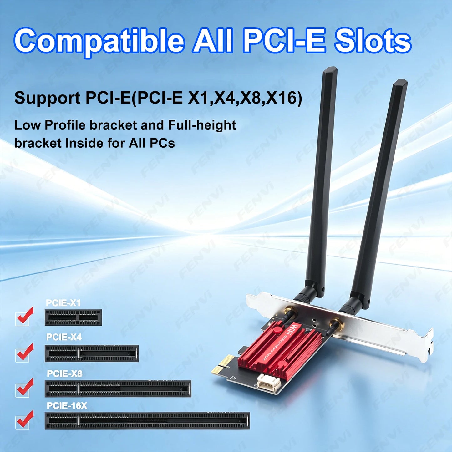 FENVI AC1200M WiFi 5 PCIE Adapter BT4.0 Wireless Network Card Dual Band 2.4G/5GHz 802.11AC For Desktop Laptop PC Windows 7/10/11