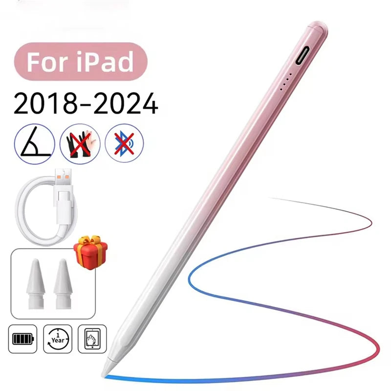 For Apple Pencil with Palm Rejection Tilt, Power Display, for iPad Pencil Pen 2022 2021 2020 2019 2018 Pro Air Mini Stylus Pen